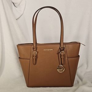 Michael Kors Charlotte LG TZ Tote Brown